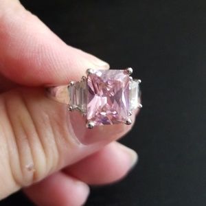 Jewelry - Sterling silver, pink stone ring Jewelry - Sterling silver, pink stone ring